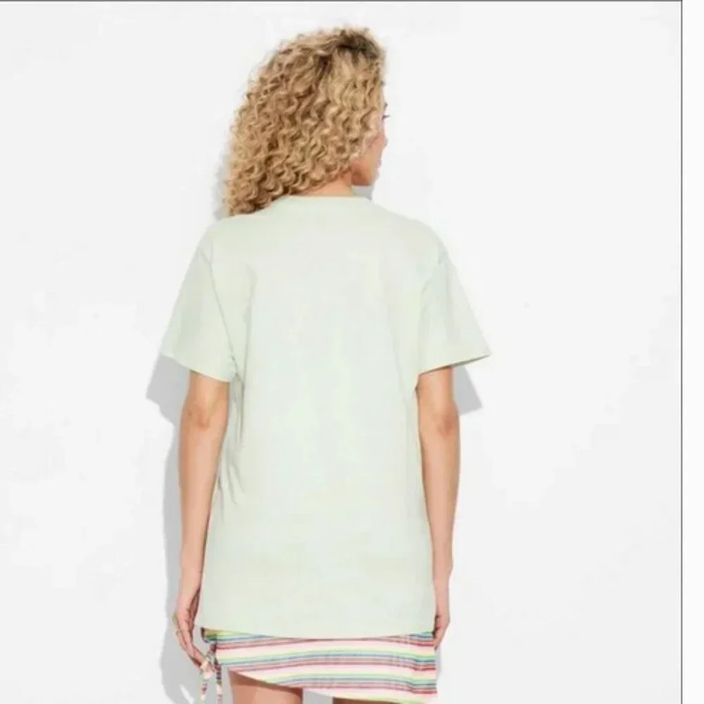 Pride Adult The PHLUID Project Short Sleeve 'Peace Sign' T-Shirt - Green M - Picture 3 of 4